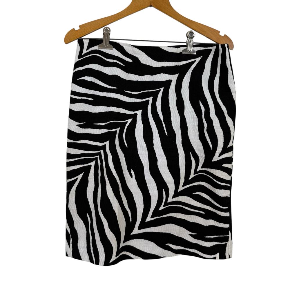 Talbots Women Animal Print Skirt Size 4 Lined Pencil Career Office Business